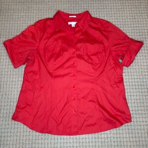 Chico's No Iron Short Sleeve Button Up